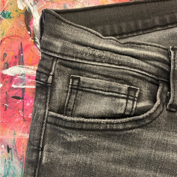 Flying Monkey Grey Distressed-Wash Skinny Jeans - Size 26 - Picture 8 of 11